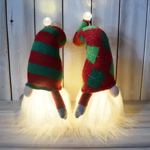 2023 Handgemaakte Oem Kerst Adornos Navidad Decoratie Levert Product Gnomos Led Rode Kabouters Xmas Ornamenten