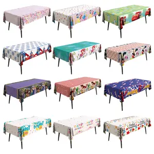 Tablecloth Rectangle Party Supplies PE Table Cover baby kids children happy birthday custom cartoon character pattern