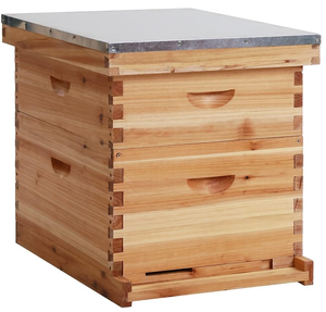 Colmena de abejas Langstroth de 10 cuadros, de abeto chino de dos capas, juego completo - Product Image 1