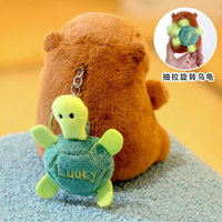 Porte-clés en peluche Capybara Anime en gros, jouets en peluche souple pour bébés, breloques de sac pour enfants, cadeaux pour enfants