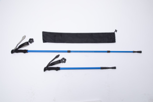 Bâton <span class=keywords><strong>de</strong></span> randonnée télescopique en alliage d'aluminium ultra-léger à 3 sections, bâton <span class=keywords><strong>de</strong></span> <span class=keywords><strong>ski</strong></span> avec embout en tungstène, verrouillage rapide, portable pour la randonnée et la marche - Product Image 5