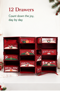 Christmas Advent Calendar Gift <b>Box</b> with Foldable Design Drawers Holiday Countdown Organizer for Candy Toys and <b>Small</b> Gifts - Product Image 4
