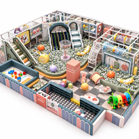 Équipement de terrain de jeu intérieur commercial pour enfants : Piscine à balles, toboggan en spirale, rampe d'escalade, tunnel et balançoire à thème personnalisé