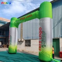 Logo personnalisé Publicité gonflable Début et ligne d'arrivée Arche gonflable LED extérieure Sport Arche Porte pour événements