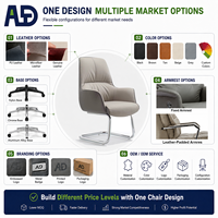 Chaise de bureau de direction Aston S-068C moderne de luxe ergonomique à dossier haut en cuir véritable, réglable en hauteur, pivotante, pour chambre et hôtel