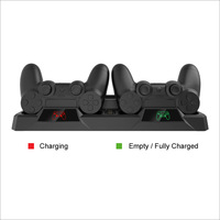 SUNDI Station d'accueil à double chargeur Station de charge Station de ventilateur de refroidissement pour console ps4