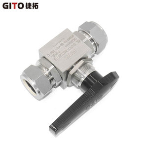 Robinet à bille en acier inoxydable 316L à double compression, haute pression, droit, pour gaz 304 - Product Image 5
