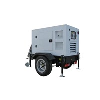 Générateur diesel silencieux mobile sur remorque 20/30/50 kVA, insonorisé, avec roues, pour l'exploitation minière et l'alimentation de secours d'urgence