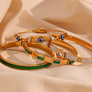 OAHLAN Bracciale da Donna alla Moda all'Ingrosso, Placcato Oro 18K con Perline, Catena in Acciaio Inossidabile 316L, Regalo per Feste - Product Image 4