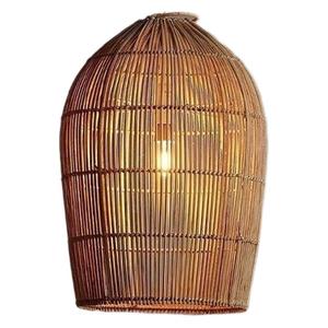 โคมไฟหวายทำมือทรงรี ขั้ว E27 LED หัวเดียว สำหรับโรงแรมและเกสต์เฮาส์ ขนาดเส้นผ่านศูนย์กลาง 30 ซม. 40 ซม. 50 ซม. - Product Image 4