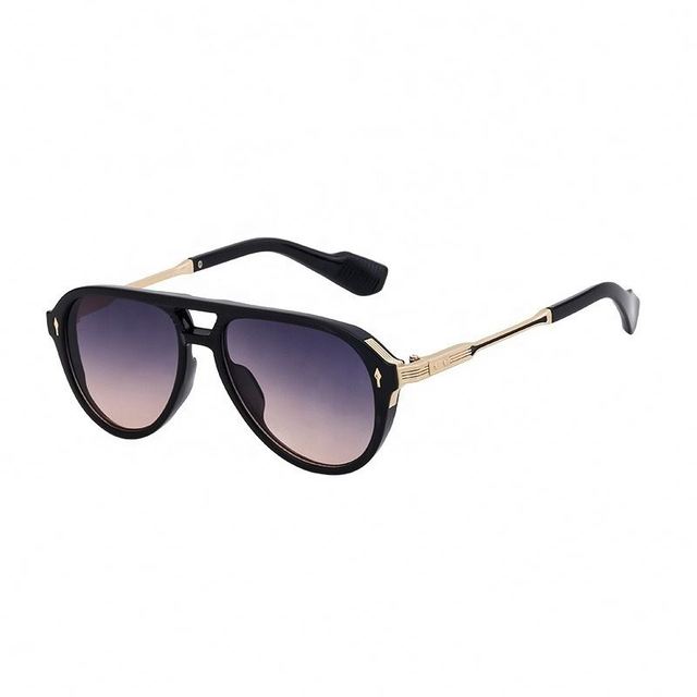 2025 Luxury Designer Round Metal Frame Cat Eye Sunglasses for Women Thick Punk Brown Black Gradient Lenses Sun Glasses