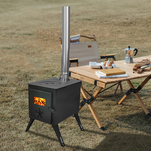 Outdoor Camping Cooking Solid <strong>Fuel</strong> Wood Stove <strong>Log</strong> <strong>burner</strong> Pellet Stove Black Tent Stove Heating - Product Image 1