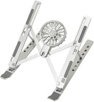 Nouveau support de refroidissement pour ordinateur portable NOVISON, réglable sur 7 niveaux, en alliage d'aluminium, avec ventilateur, support de bureau compatible avec les ordinateurs portables de 9 à 17,3 pouces, 18 pouces