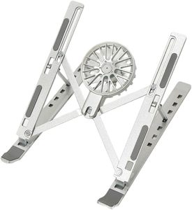 Laptop Cooling Stands <b>7</b>-levels Adjustable Laptop Fan Stand Aluminium Riser Laptop Holder for Desk Compatible with 9"-17.3" - Product Image 1