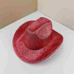 Wholesale Women Party Hat Western Style PVC Blister Environmental Friendly Golden Cowboy Hat - Product Image 5