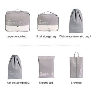 Juego de 6 Cubos Organizadores de Compresión Plegables para Equipaje, Bolsas de Almacenamiento de Zapatos para Viaje con Cierre - Product Image 5