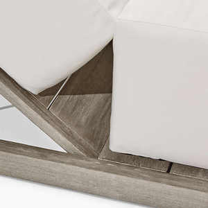Nuevos Muebles de Patio de Moda, Silla de Piscina de Teca Gris para Exteriores, Tumbona, Cama de Día, Tumbonas con Cojín Grueso - Product Image 5