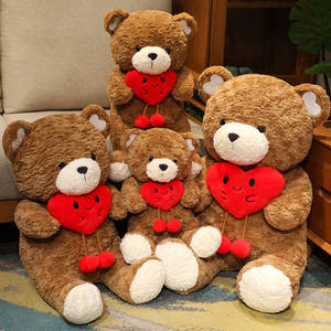 All'ingrosso carino Love Bear peluche animali di peluche decorazione per la casa di san valentino regalo di peluche con cuore bambola - Product Image 6