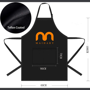 <span class=keywords><strong>Unisex</strong></span> Logo personalizzato personalizzato ricamo con tasche per utensili da parrucchiere cucina negozio di caffè BBQ grembiule - Product Image 6