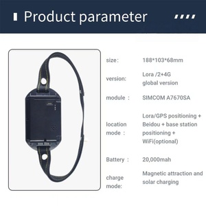 USMILEPET Audio-Alarm Tier-Tracker 4G Rinder-Kuh-Schaf-Ortungsgerät Halsband Tier-Tracker <span class=keywords><strong>GPS</strong></span>, Milchkuh-<span class=keywords><strong>GPS</strong></span>-Tracker - Product Image 4