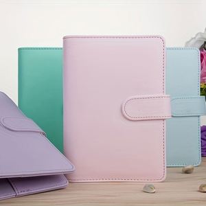 A5 Binder PU Leather 6-Ring Notebook Binder Cover for A5 Filler Paper, Refillable A5 Personal Planner Binder with <b>Magnetic</b> - Product Image 3
