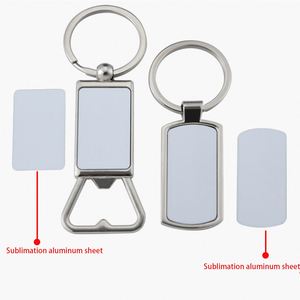 Wholesale Promotion Gifts Festivals DIY <b>Key</b> <b>Chains</b> Souvenir <b>Metal</b> Bottle Opener Keychain Sublimation Blanks <b>Metal</b> Keychain - Product Image 2