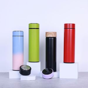 Custom Logo 500Ml Thermo Thermal Cup Vacuum <b>Flasks</b> Stainless Steel Gift Thermos Led Temperature Smart Water <b>Bottle</b> - Product Image 1