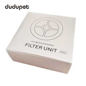 Dudupet – unité filtrante pour distributeur d'eau pour animaux de compagnie, paquet de 6, rond, blanc, facile à nettoyer, pour chiens et chats - Product Image 5