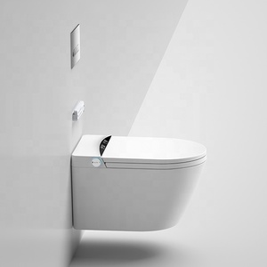 WC intelligent avec bidet intégré, siège chauffant, télécommande, drainage en S, design moderne, cuvette allongée murale pour usage domestique et hôtelier - Product Image 5