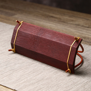 Chinese handmade bamboo portable tea and <b>snack</b> <b>tray</b>, dual-purpose <b>snack</b> holder, bamboo towel holder for storing Kung Fu tea - Product Image 3