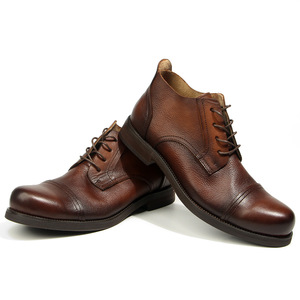 Zapatos de Vestir de Cuero para Hombre Estilo Británico, Punta Redonda, con Cordones, Color Marrón, para Oficina, Carrera, Moda - Product Image 4