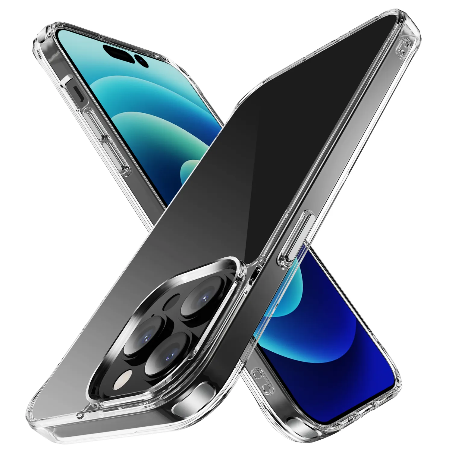 IPhone 14 yüksek temizle geri telefon kılıfı, yumuşak TPU arka kapak cep telefonu kılıfı telefon kılıfı kabuk iPhone 14 Pro max