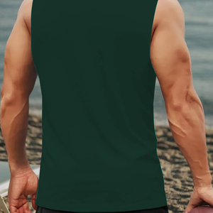 Canotta Casual da <span class=keywords><strong>Uomo</strong></span> Nera con Collo Rotondo Senza Maniche, Trendy per Uscite, Palestra, Allenamenti Estivi, Abbigliamento Casual - Product Image 6