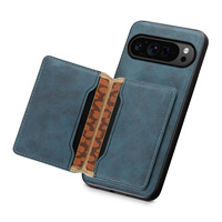 Étui de téléphone à chargement magnétique sans fil en cuir PU avec support portefeuille 3 cartes et protection pour Google Pixel 9 8 7 6 Series Pro