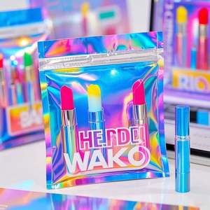 Custom Gravure Printed Rainbow Holographic <b>Ziplock</b> Stand up Pouch Mylar <b>Bags</b> Moisture-Proof Reusable Packaging for Pet Food - Product Image 2