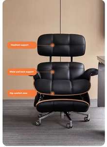 เก้าอี้สำนักงานสำหรับผู้บริหารแบบทันสมัยหรูหรามีพนักพิงหมุนด้วยไฟฟ้าเหมาะกับสรีระพร้อมหนังสังเคราะห์สำหรับผู้บริหาร - Product Image 6