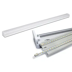 Grosir 2ft 4ft 5ft 8ft Gantung Linear Pencahayaan Komersial Aluminium Luminer Luminer Kantor Dimmable Led Lampu Batten