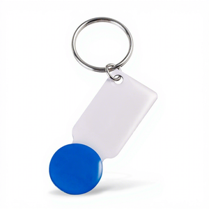 Supermarket Souvenir Environmentally Friendly Stainless Steel Keychain Token Printed Shopping <strong>Trolley</strong> <strong>Coin</strong> Brushed Finish Silk - Product Image 2