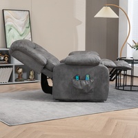 Fauteuil élévateur moderne pour la maison, une place, avec massage et revêtement en tissu, structure métallique, pour personnes âgées, facile à utiliser