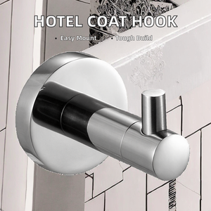Modern Design Wall Mount Coat <b>Hook</b> Stainless Steel Brushed Finish for Hotel Bathrooms Shower <b>Towel</b> Clothes Hat Hanger - Product Image 3