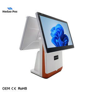 Hedao 15,6 pulgadas <span class=keywords><strong>KFC</strong></span> cajero POS máquina Etiqueta Privada Windows PC sistema todo en uno OEM pantalla táctil caja registradora con barras - Product Image 6