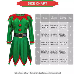 Disfraz de Parturience CuteChristmas para mujer adulta, vestido verde con longitud de tripulación transpirable para fiestas de invierno - Product Image 4