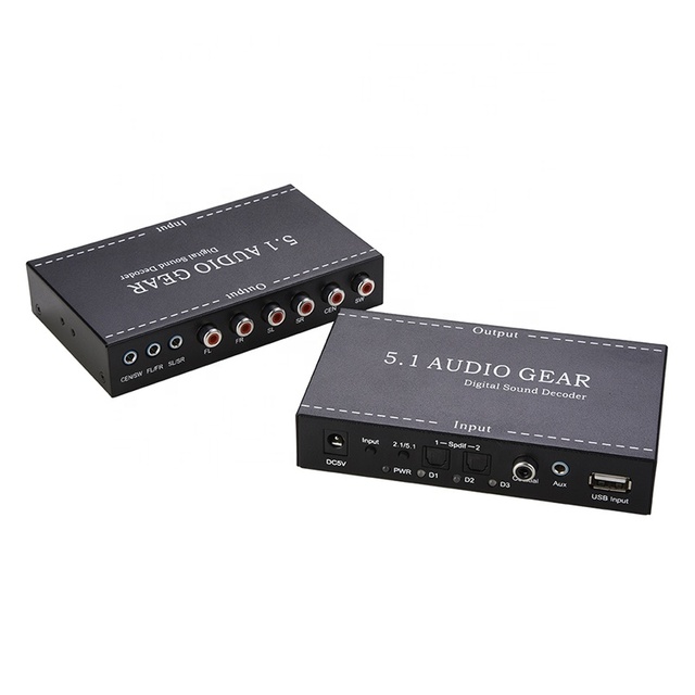 Xput 5.1 Channel Digital Audio Decoder Converter Digital Sound to Analog 5.1 Audio Adapter for Home Audio System Speaker