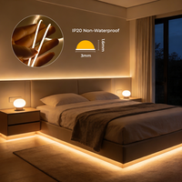 Bande lumineuse LED COB professionnelle, PCB étroit de 3 mm, 12 V 24 V, bande LED flexible pour éclairage architectural