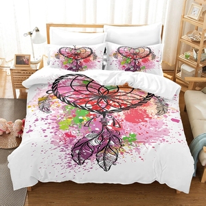 Usine directe personnalisé 3D numérique imprimé Dreamcatcher ensemble <span class=keywords><strong>de</strong></span> lit 90-120gsm Polyester 4 pièces <span class=keywords><strong>couette</strong></span> ensemble <span class=keywords><strong>de</strong></span> literie - Product Image 5