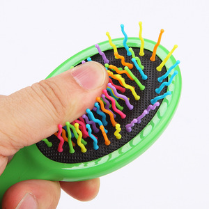 Peine de aire colorido con cojín de aire, mini peine de masaje para peinar el cabello, portátil, para niños, tamaño pequeño, de plástico - Product Image 2