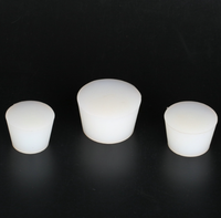 Bouchon solide en caoutchouc de silicone de cône blanc de produits de cuisine pour sceller des bouteilles de fermentation
