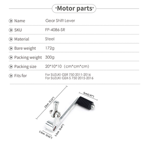 Levier de Changement de vitesse Pour SUZUKI <span class=keywords><strong>GSR</strong></span> <span class=keywords><strong>750</strong></span> 2011-2016 GSX-<span class=keywords><strong>S</strong></span> <span class=keywords><strong>750</strong></span> 2015-2016 Accessoires de moto Levier de Pédale Toe Chevilles Levier de Changement de vitesse - Product Image 6