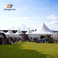 Tente Pagode Modulaire Personnalisable en Aluminium et PVC pour Expositions Extérieures, Banquets, Glamping, Camping, Complexes Hôteliers et Fêtes sur la Plage