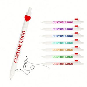Hot-selling Love-shaped Plastic Ballpoint Pen Wholesale Creative Valentine's Day Gifts Signature Pens with Custom logo for Event - Product Image 2